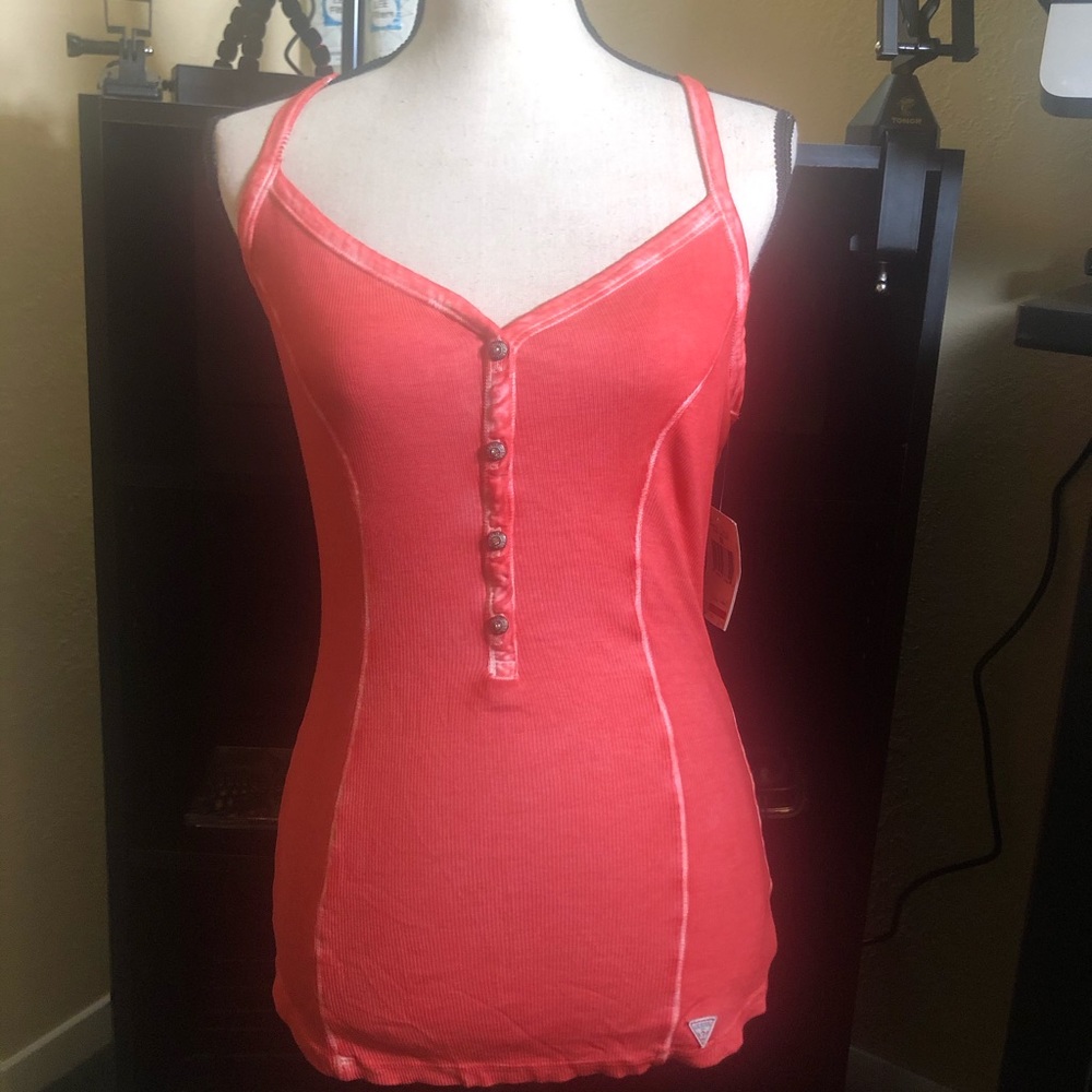 ASO Elena Gilbert Guess Lily Tank ALT Coral Color